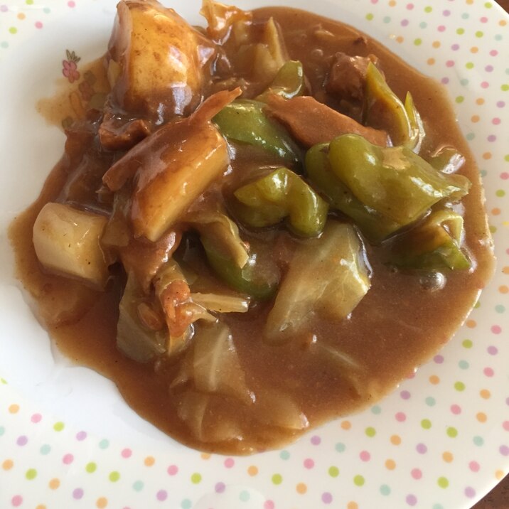 夏ピーマンと豚肉カレー！